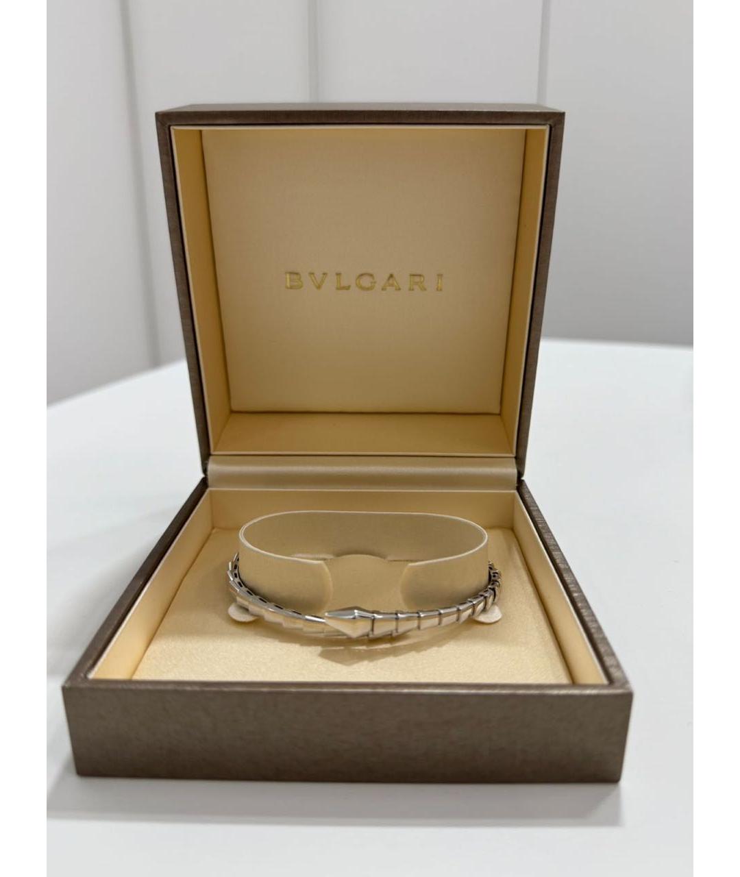 BVLGARI Серебрянный браслет из белого золота, фото 4