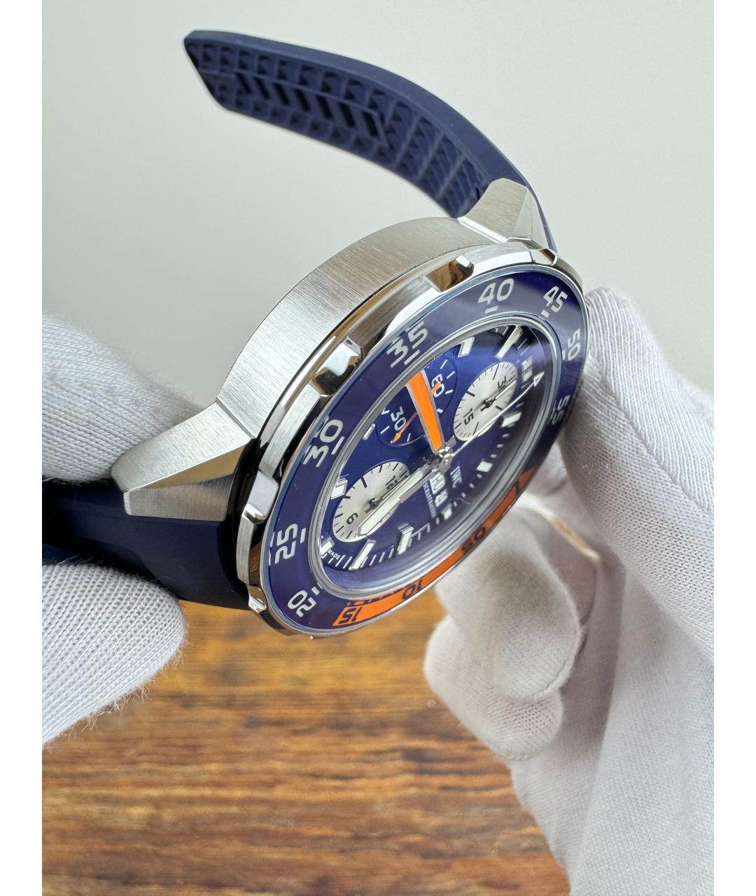 IWC Темно-синие стальные часы, фото 5