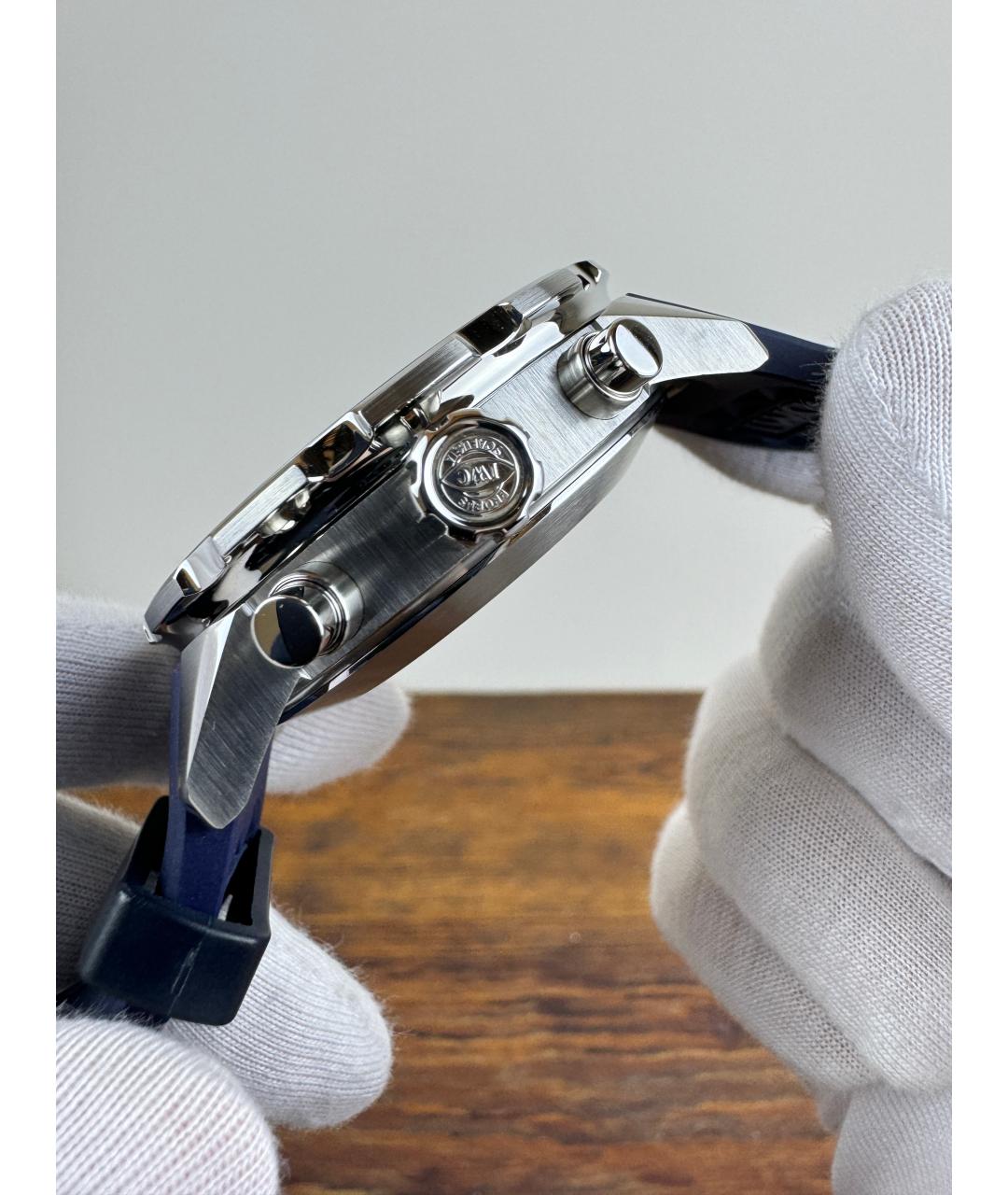 IWC Темно-синие стальные часы, фото 4