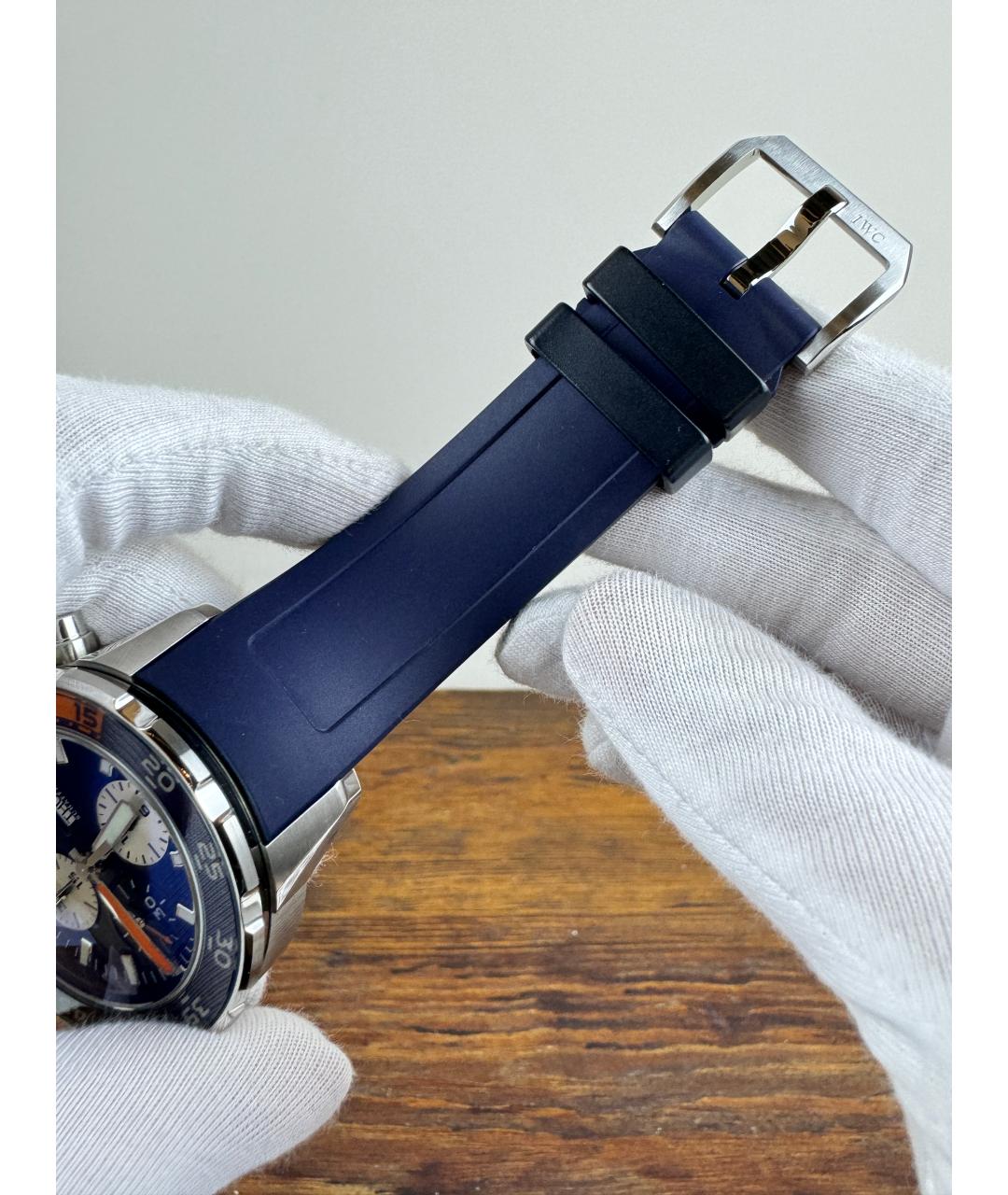 IWC Темно-синие стальные часы, фото 6