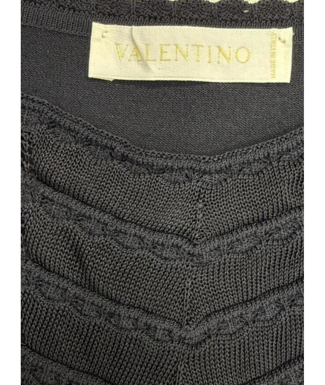 VALENTINO Черная вискозная майка, фото 5