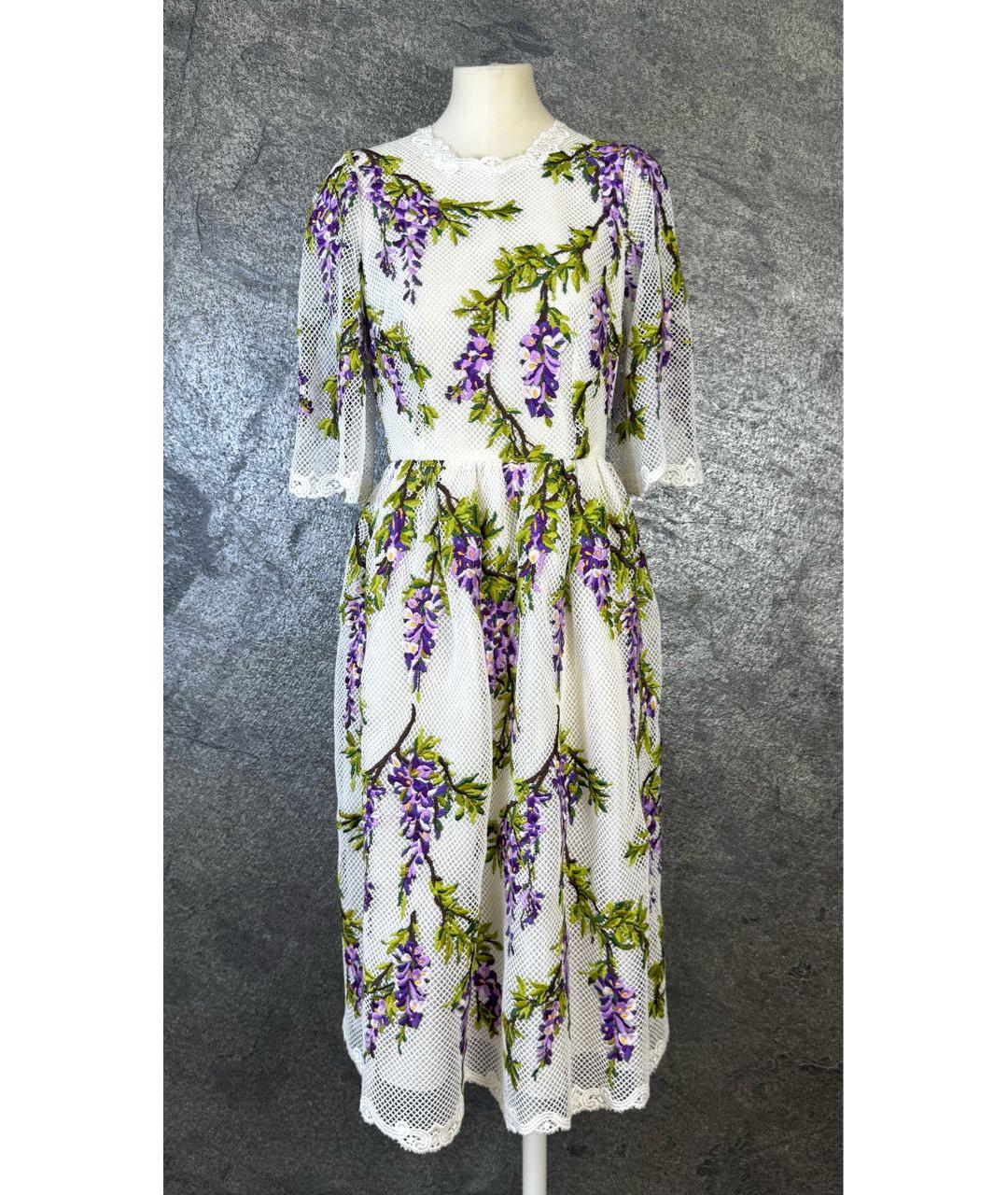 DOLCE&GABBANA Мульти хлопко-эластановое коктейльное платье, фото 9