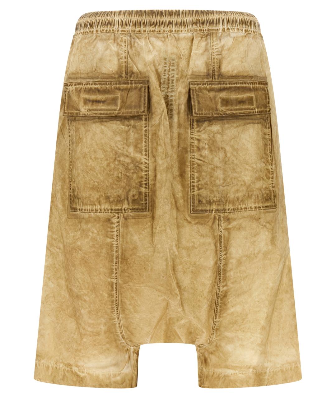 RICK OWENS DRKSHDW Бежевые хлопковые шорты, фото 2