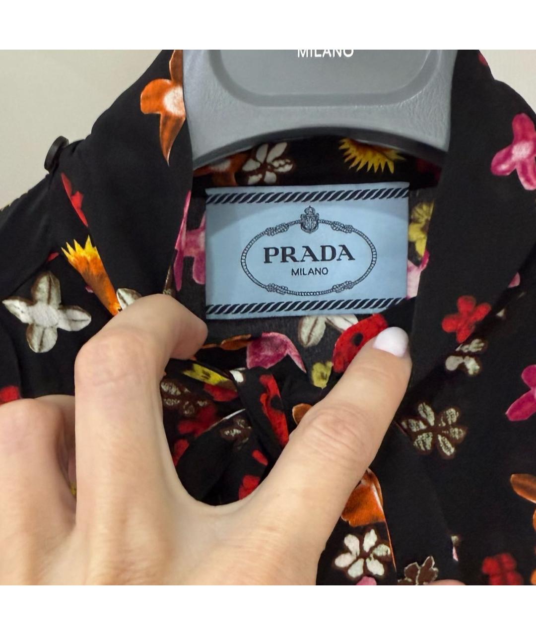 PRADA Мульти шелковое повседневное платье, фото 5