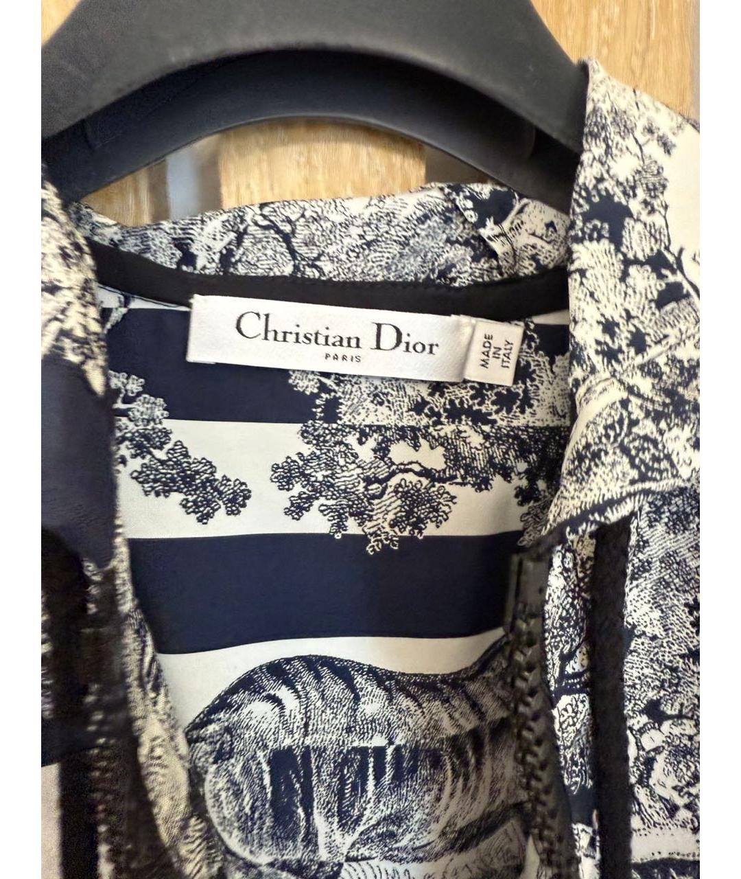 CHRISTIAN DIOR Синее полиэстеровое повседневное платье, фото 4