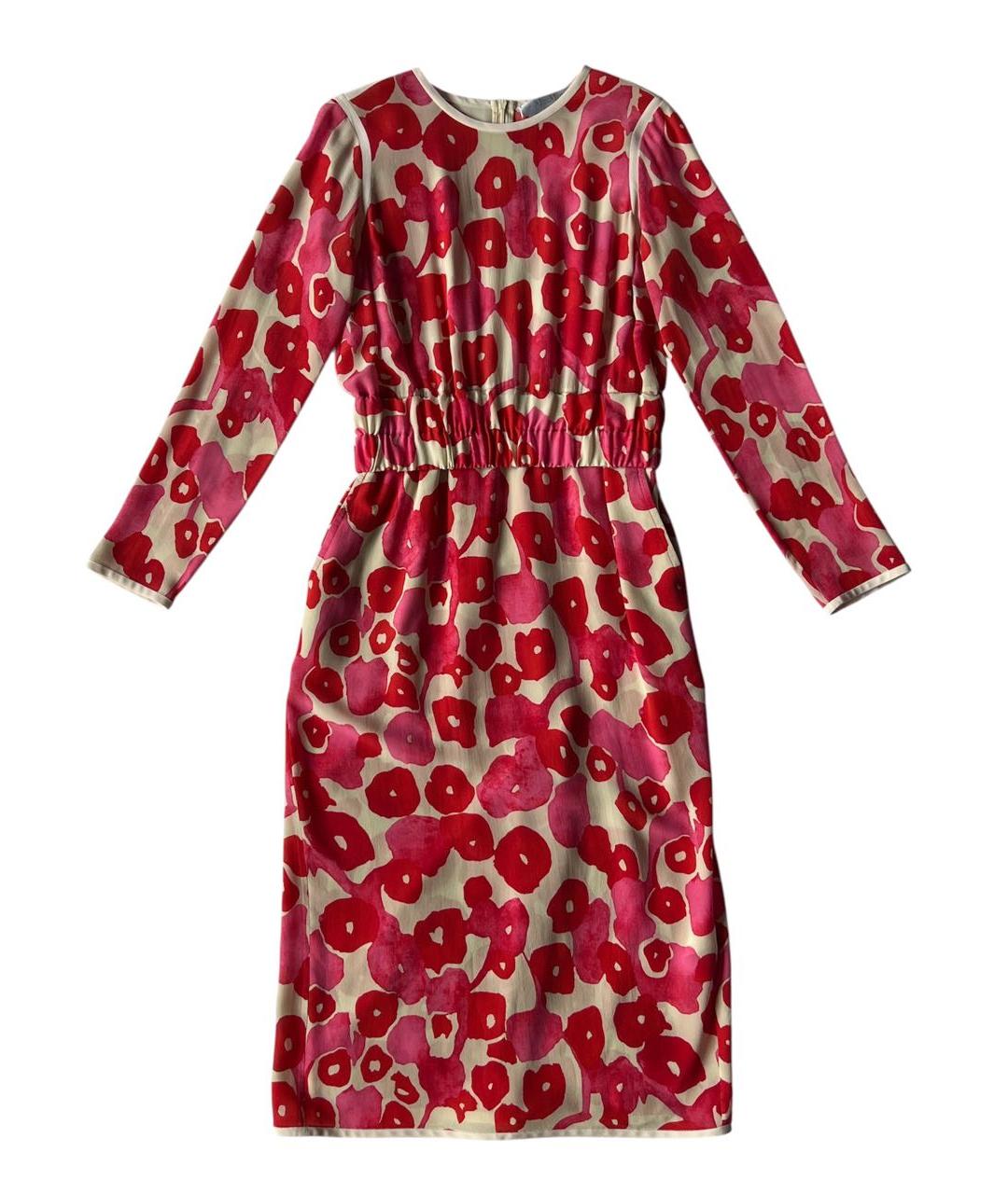 MAX MARA Розовое шелковое повседневное платье, фото 1