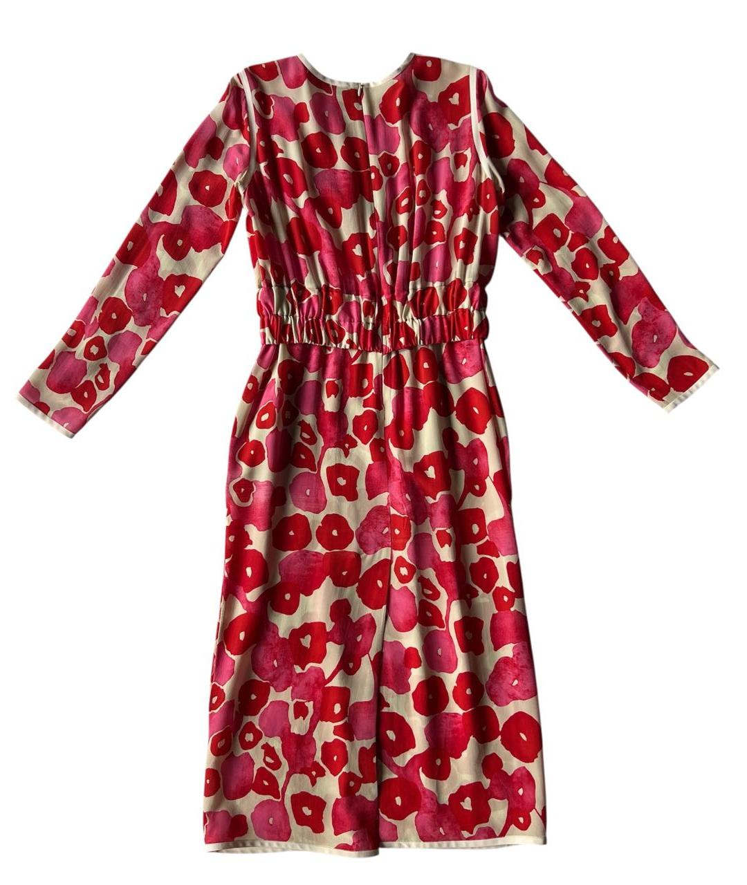 MAX MARA Розовое шелковое повседневное платье, фото 2