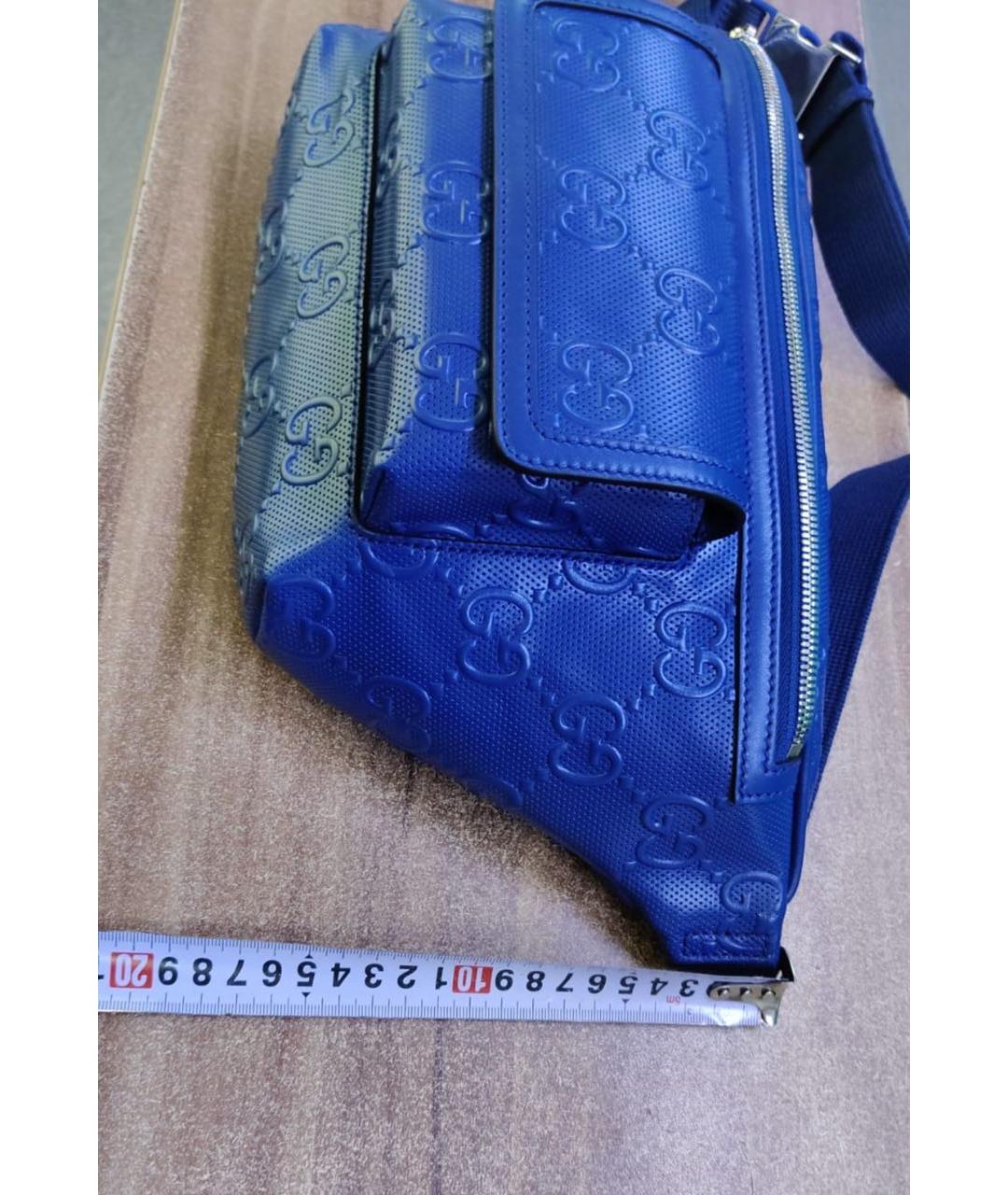 GUCCI Синяя поясная сумка, фото 7