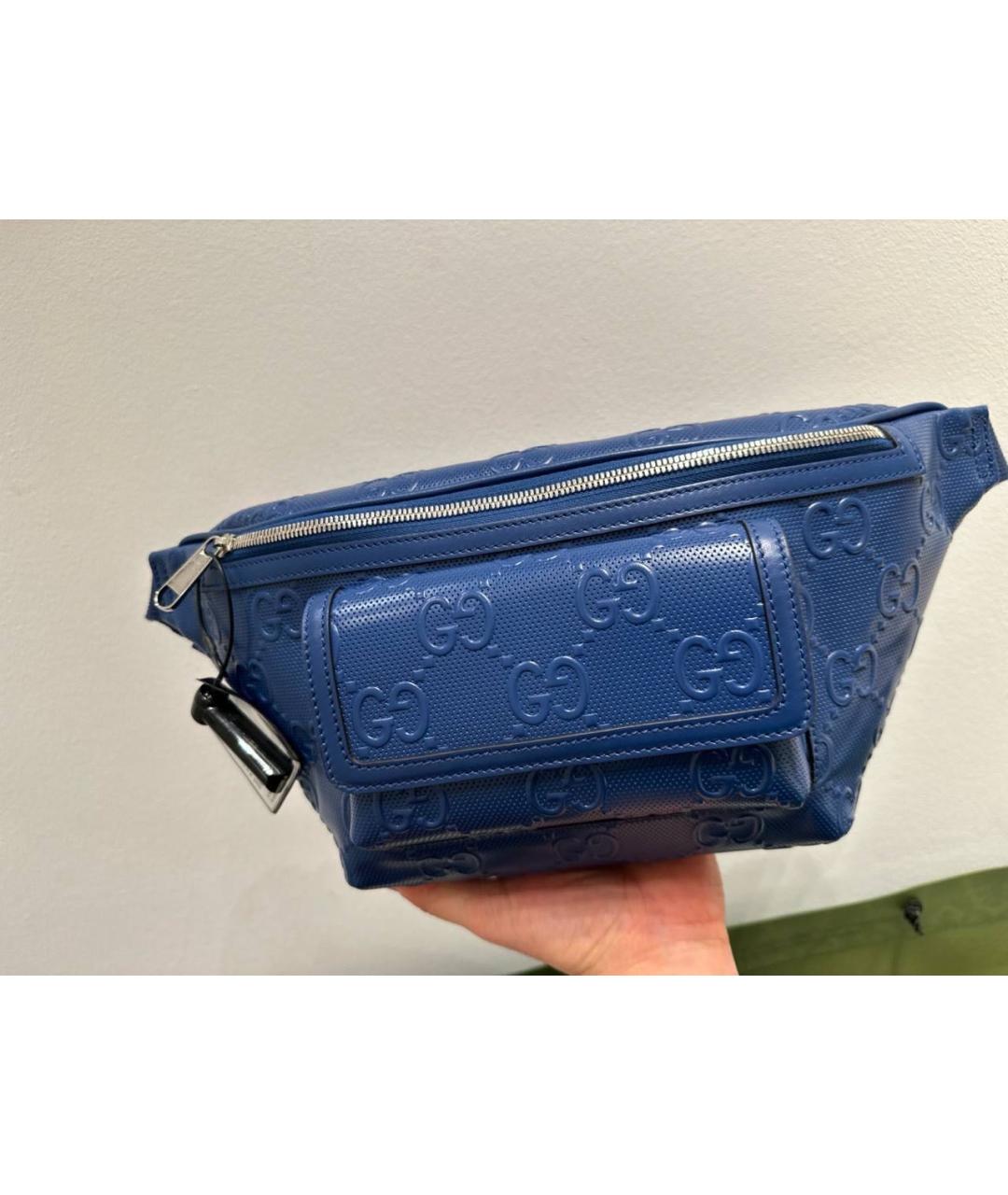 GUCCI Синяя поясная сумка, фото 8