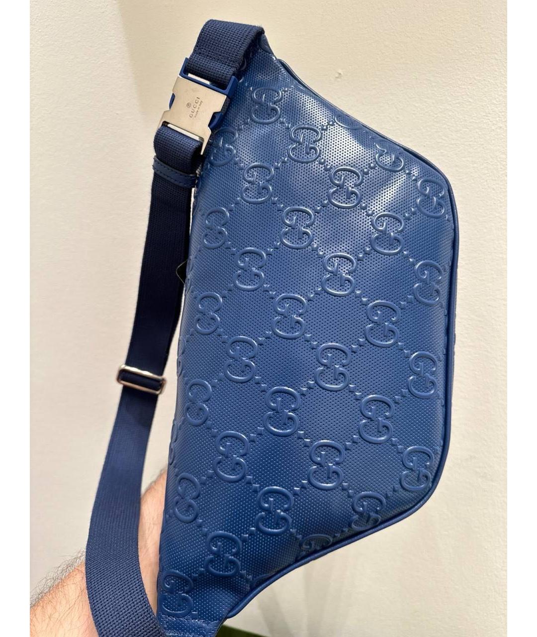 GUCCI Синяя поясная сумка, фото 3