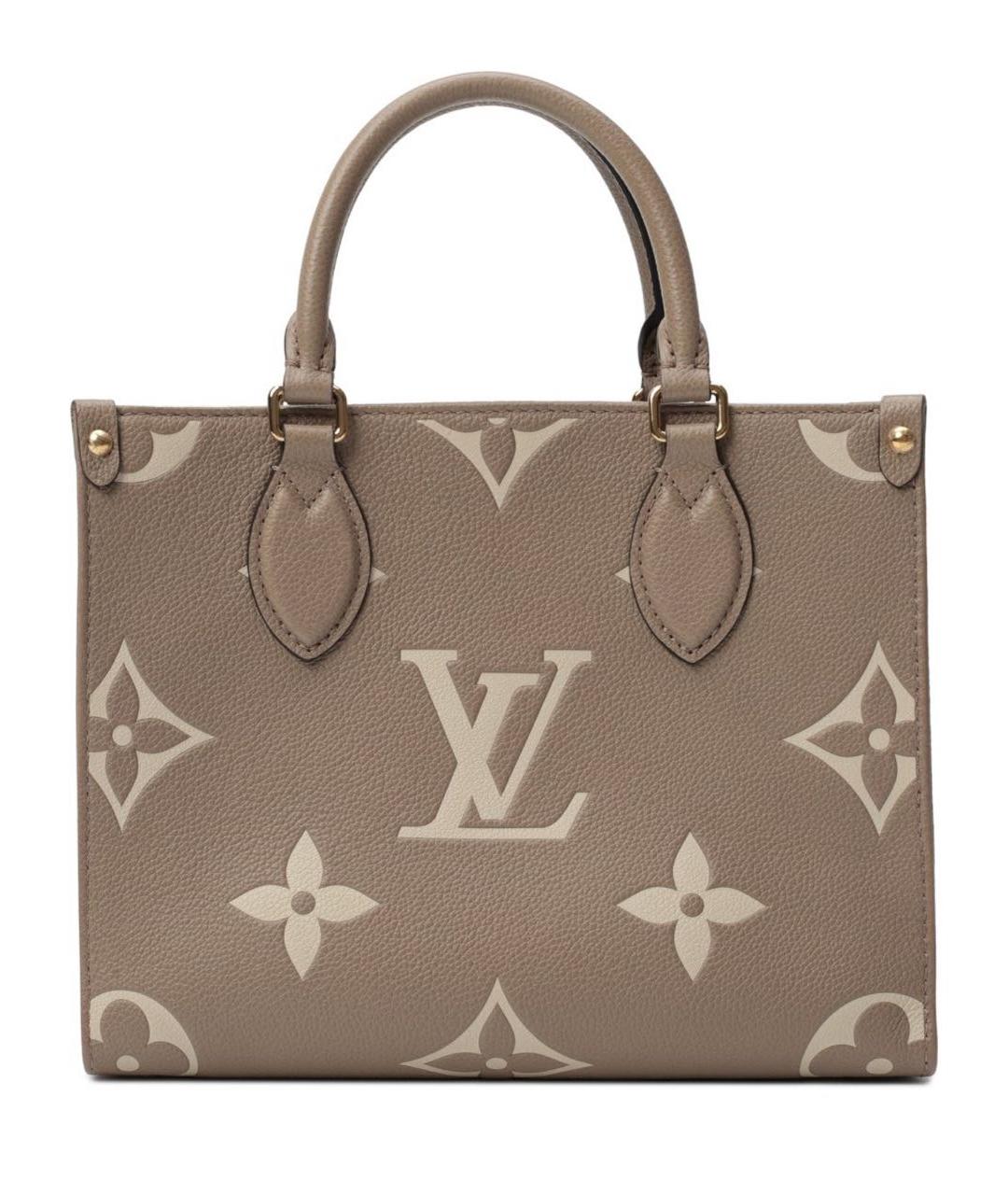 LOUIS VUITTON Бежевая кожаная сумка тоут, фото 1