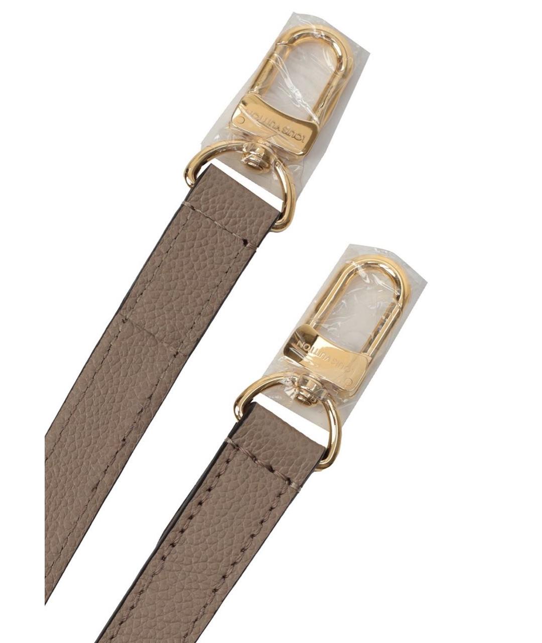 LOUIS VUITTON Бежевая кожаная сумка тоут, фото 5