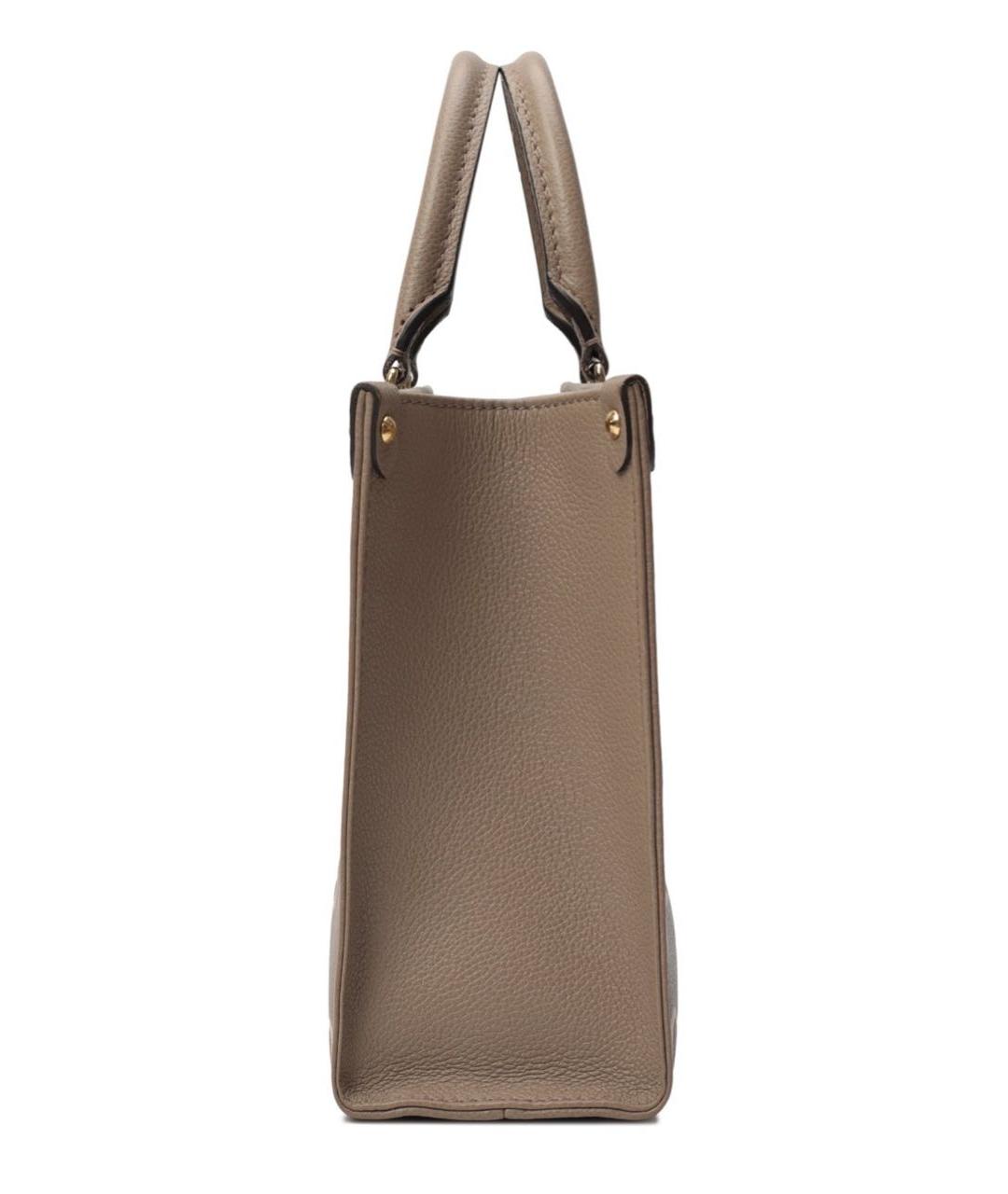 LOUIS VUITTON Бежевая кожаная сумка тоут, фото 2