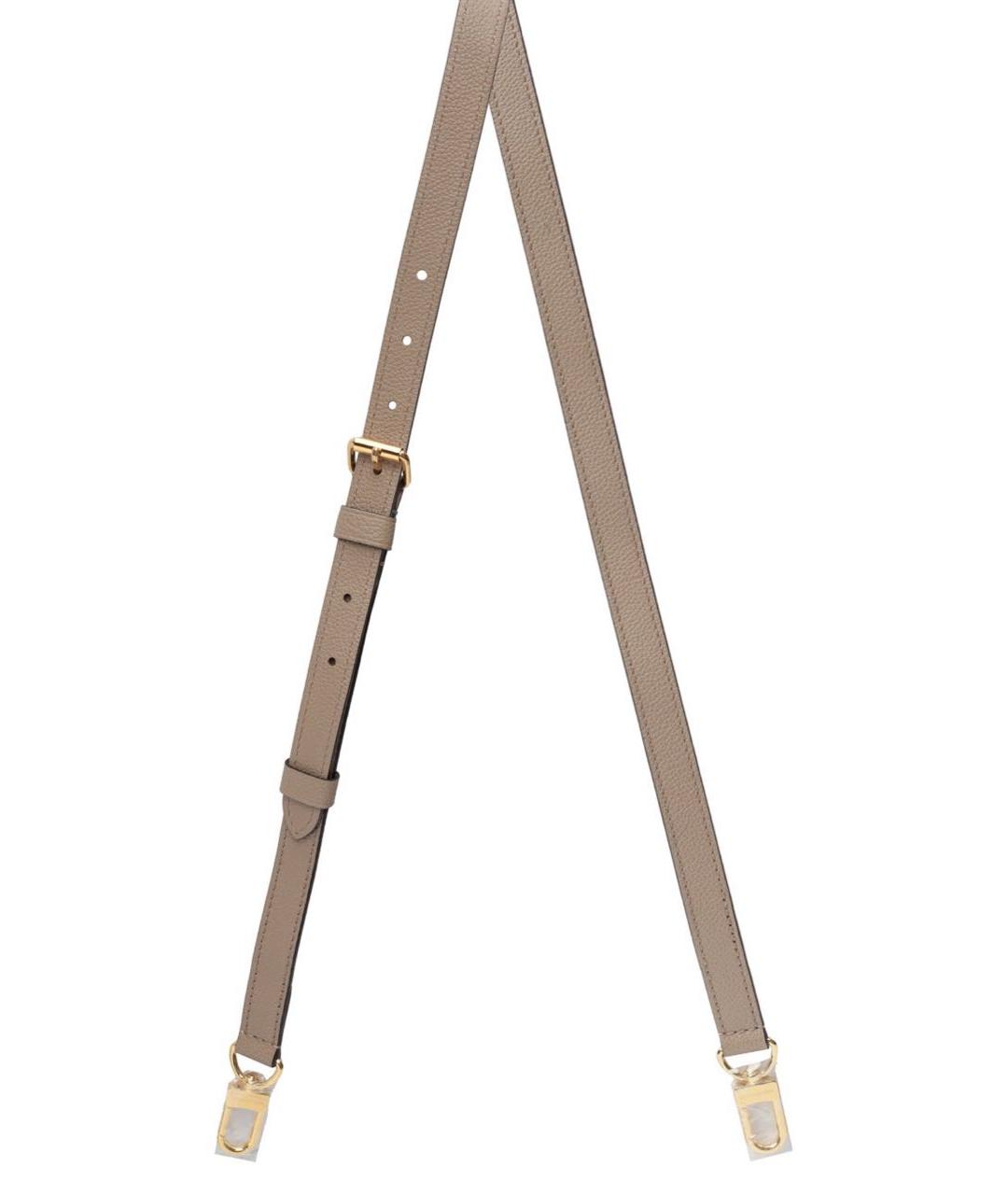 LOUIS VUITTON Бежевая кожаная сумка тоут, фото 6