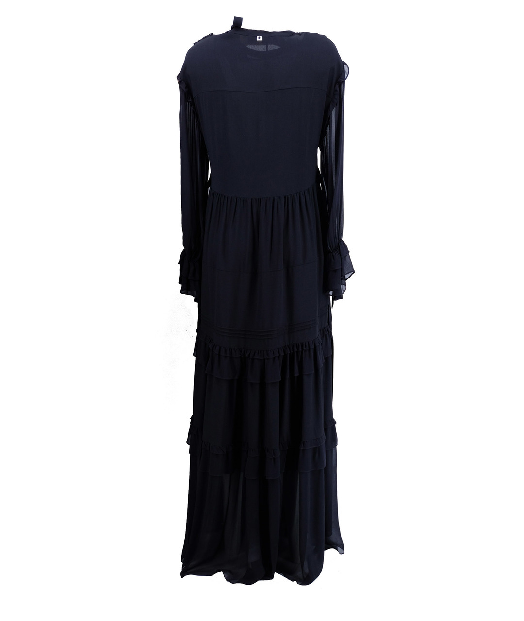 TWIN-SET Темно-синее шифоновое повседневное платье, фото 2