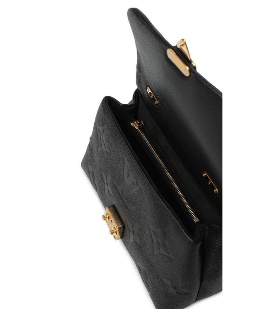 LOUIS VUITTON Черная кожаная сумка через плечо, фото 4