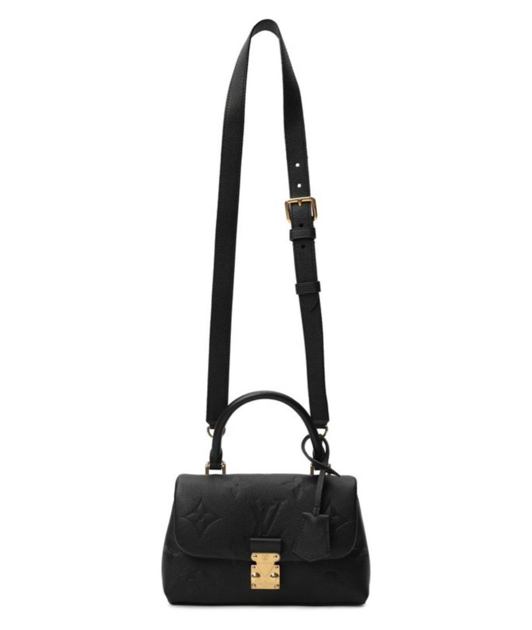 LOUIS VUITTON Черная кожаная сумка через плечо, фото 6