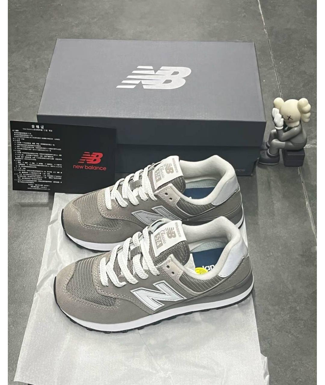 NEW BALANCE Серые низкие кроссовки / кеды, фото 2