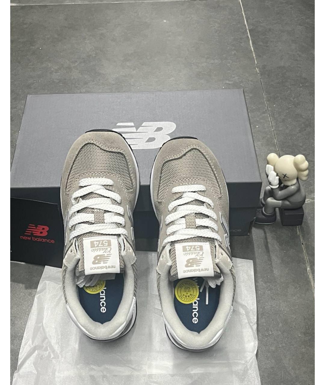 NEW BALANCE Серые низкие кроссовки / кеды, фото 5