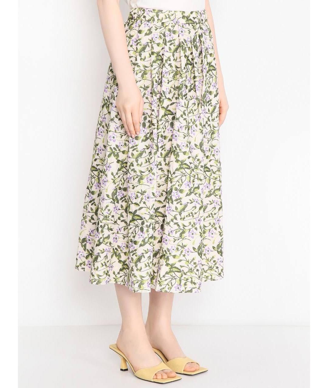 WEEKEND MAX MARA Мульти хлопковая юбка миди, фото 2