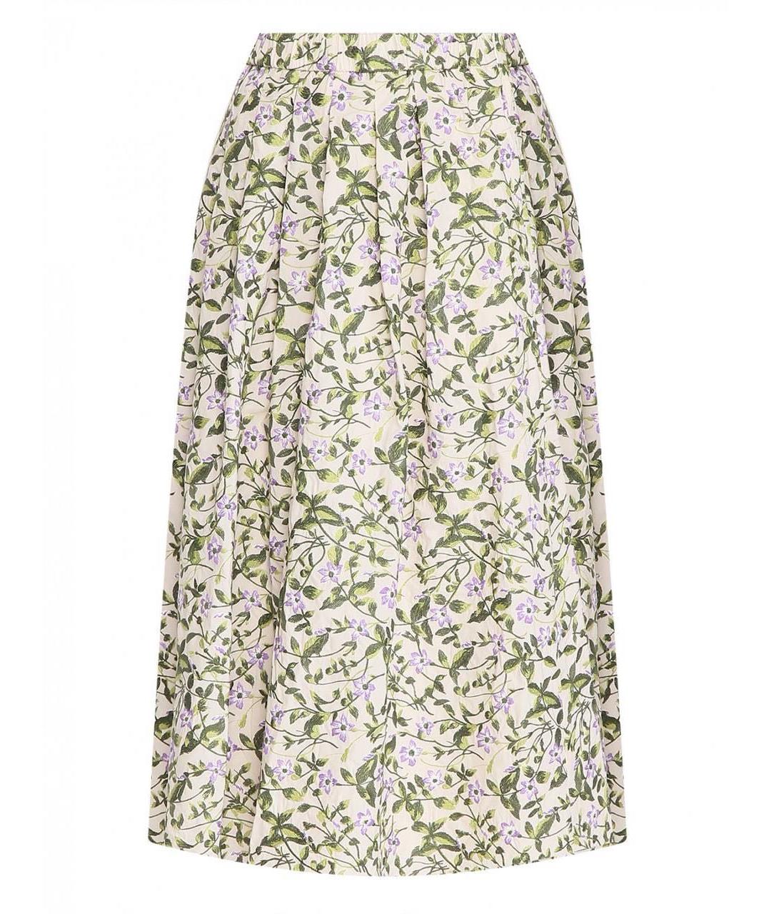 WEEKEND MAX MARA Мульти хлопковая юбка миди, фото 1