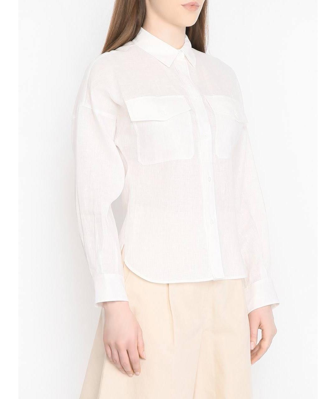 WEEKEND MAX MARA Белая льняная рубашка, фото 2