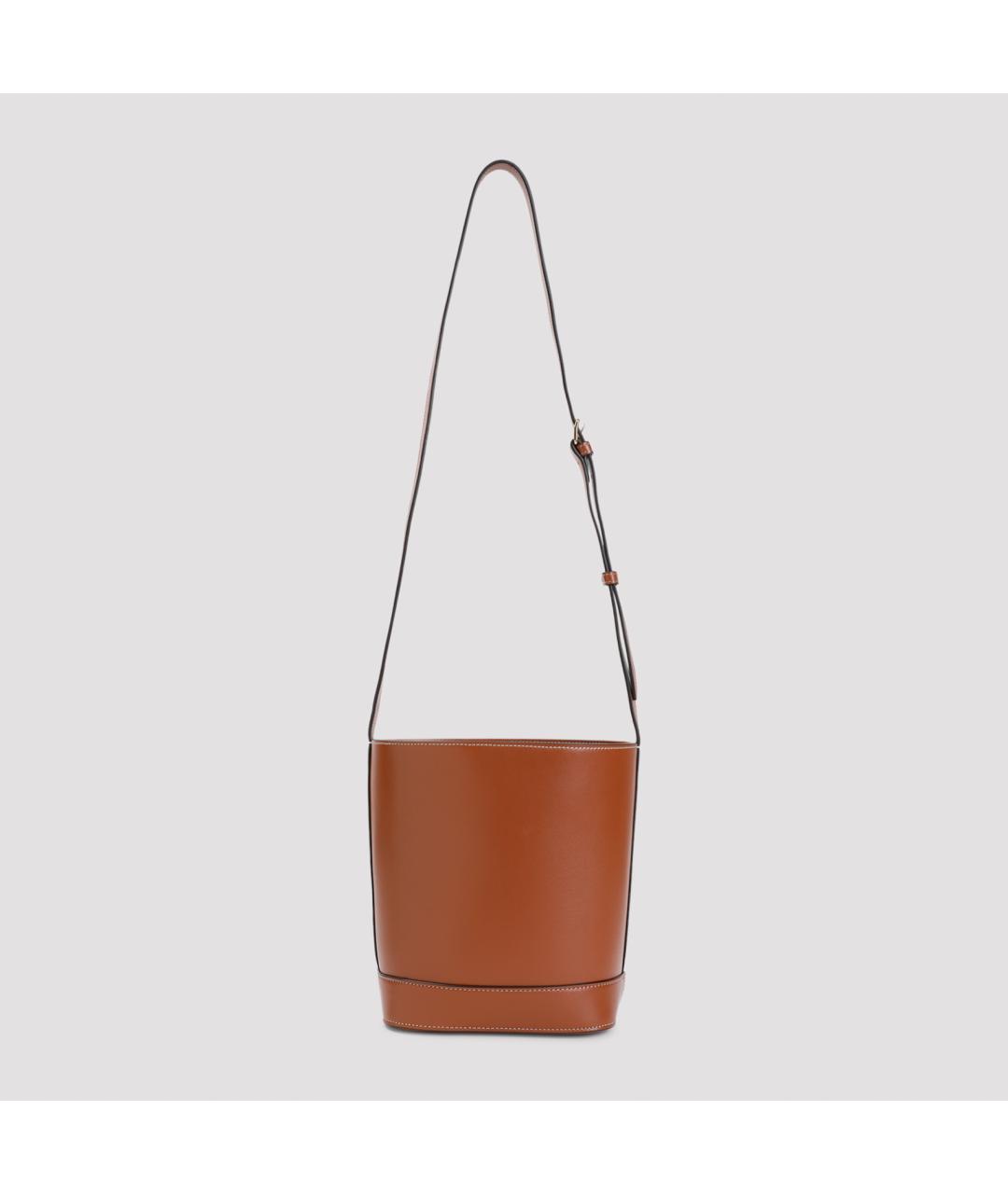 CELINE Коричневая кожаная сумка через плечо, фото 2