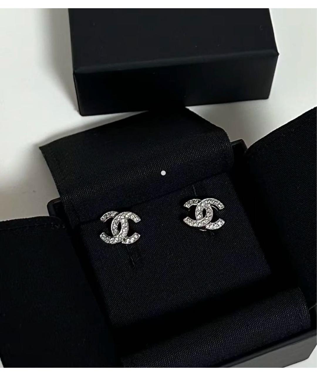 CHANEL Серебряные серьги, фото 2