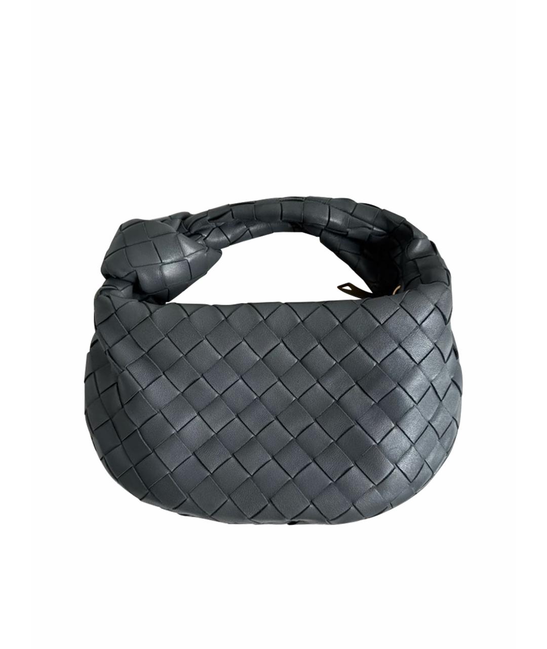BOTTEGA VENETA Серая кожаная сумка с короткими ручками, фото 1