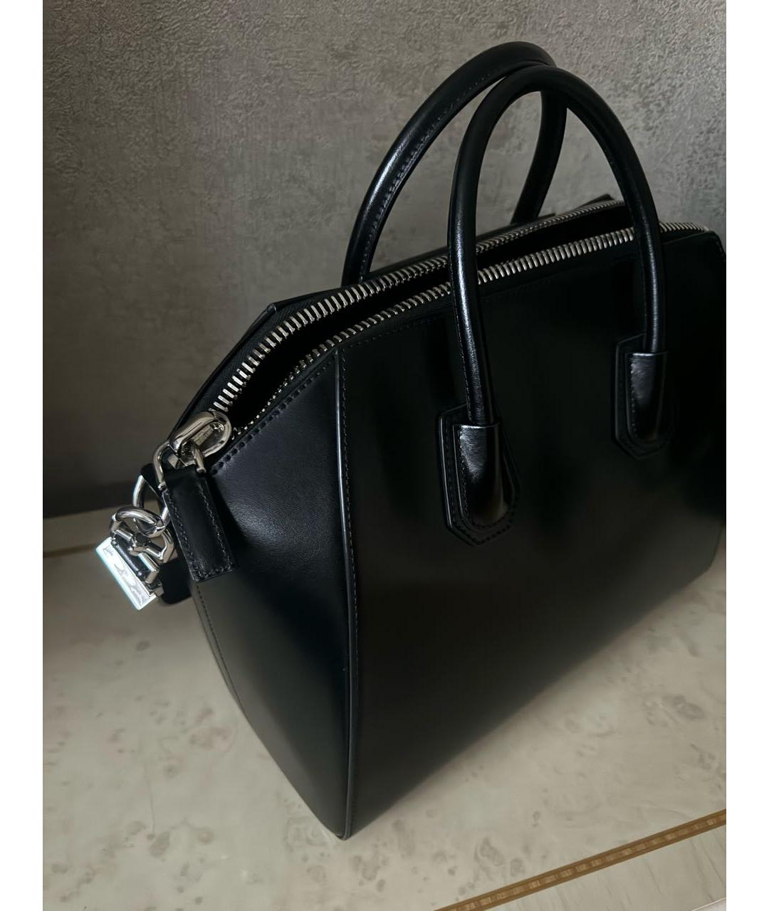 GIVENCHY Черная кожаная сумка с короткими ручками, фото 2