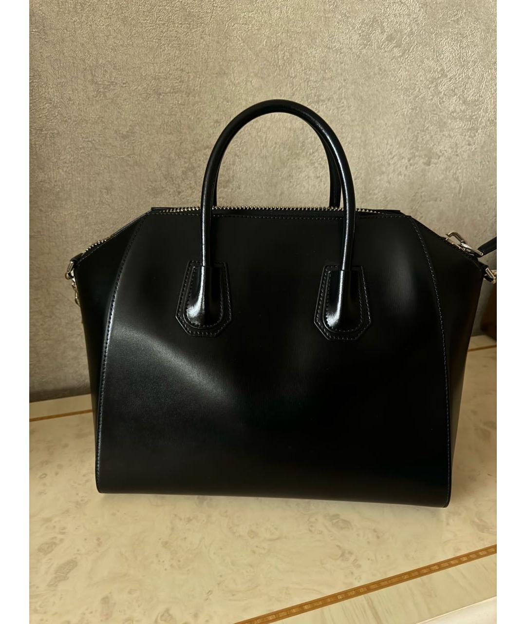 GIVENCHY Черная кожаная сумка с короткими ручками, фото 3
