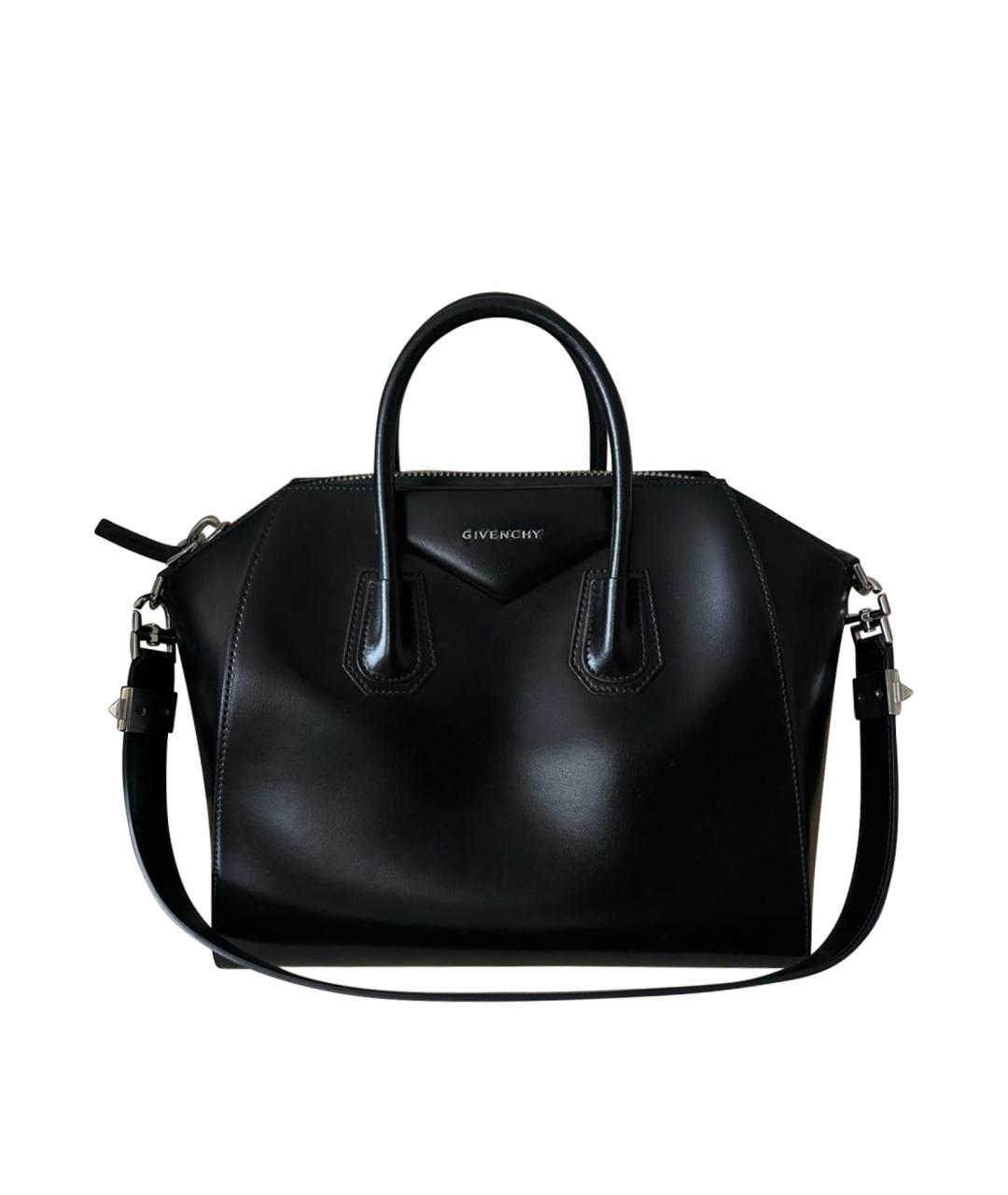 GIVENCHY Черная кожаная сумка с короткими ручками, фото 1