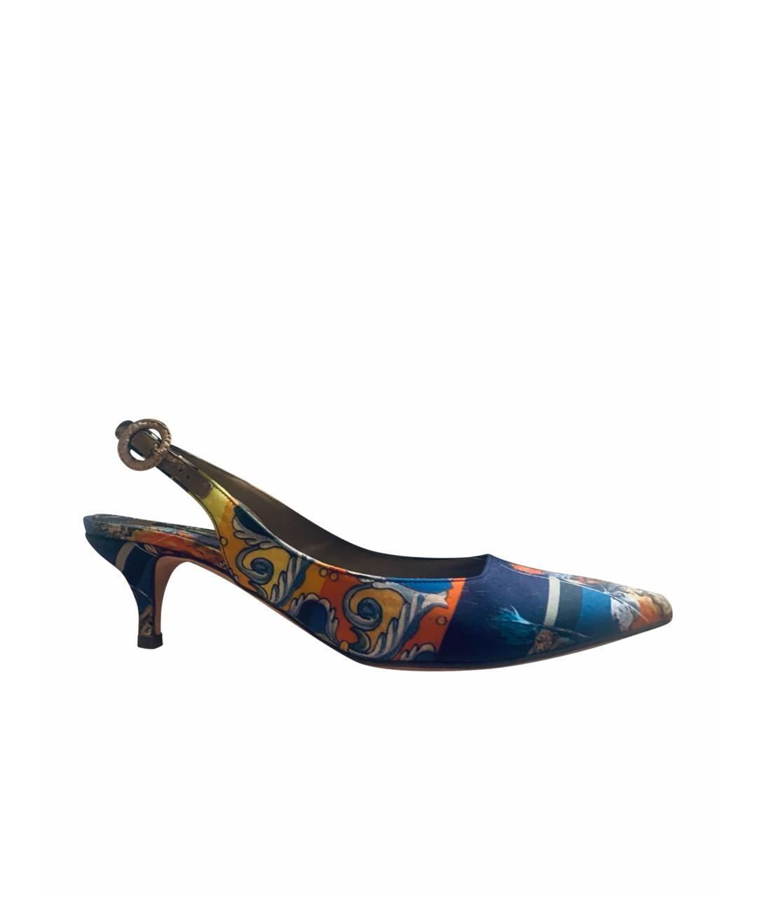 DOLCE&GABBANA Мульти кожаные босоножки, фото 1