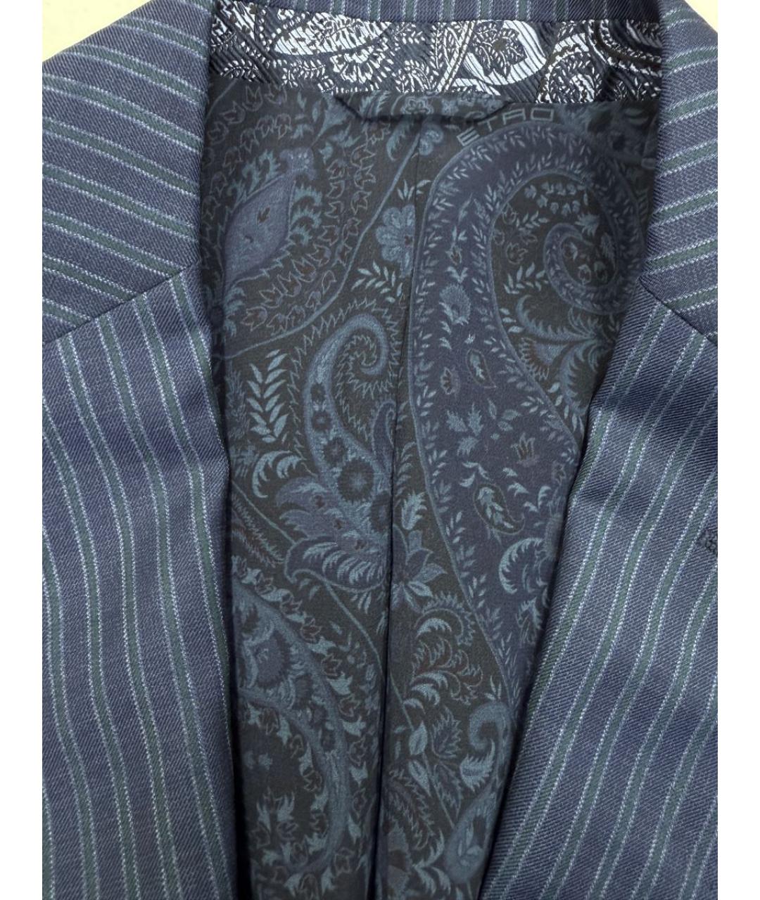 ETRO Синий классический костюм, фото 6