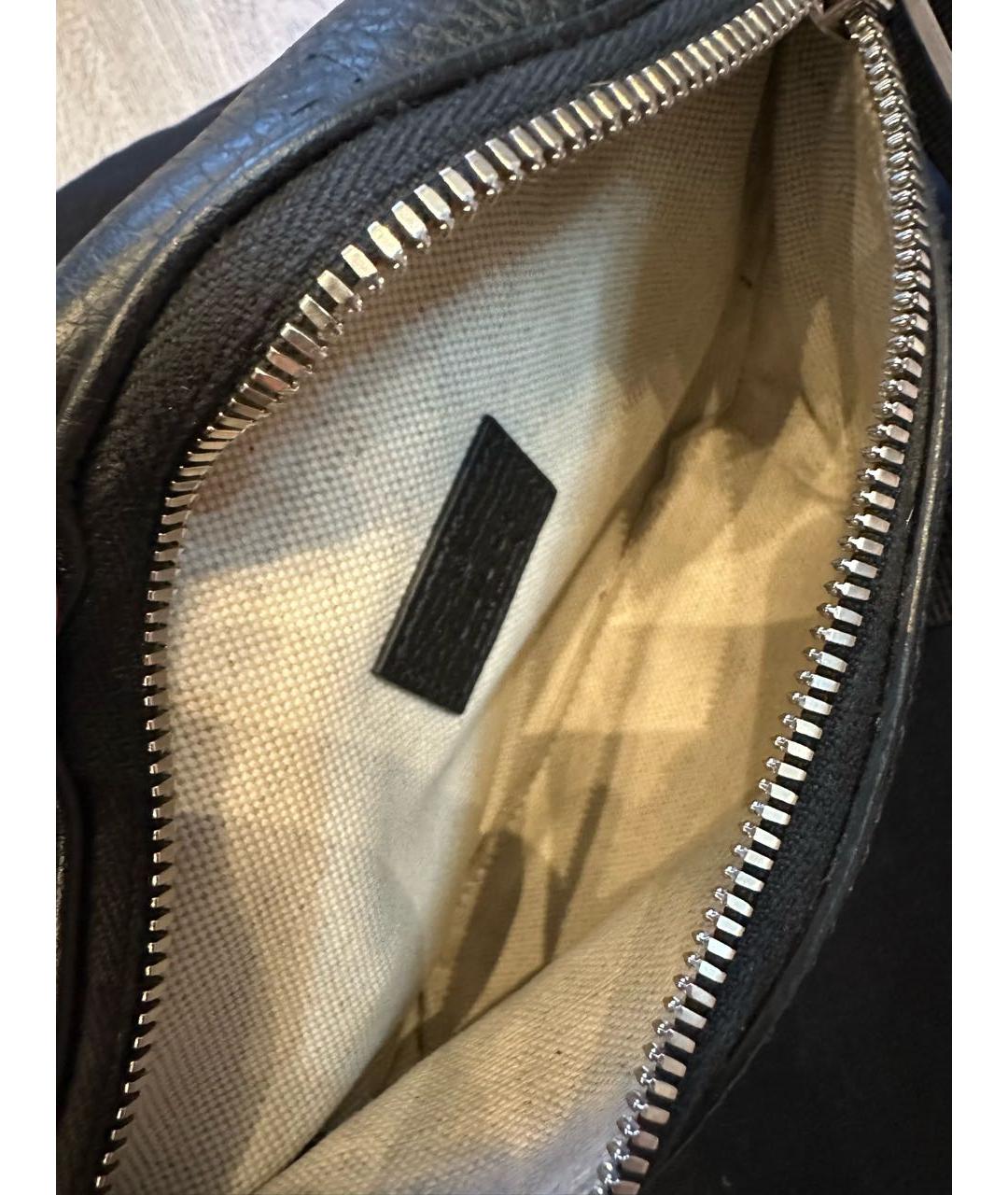 GUCCI Черная кожаная поясная сумка, фото 6