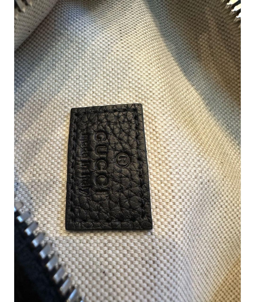 GUCCI Черная кожаная поясная сумка, фото 3