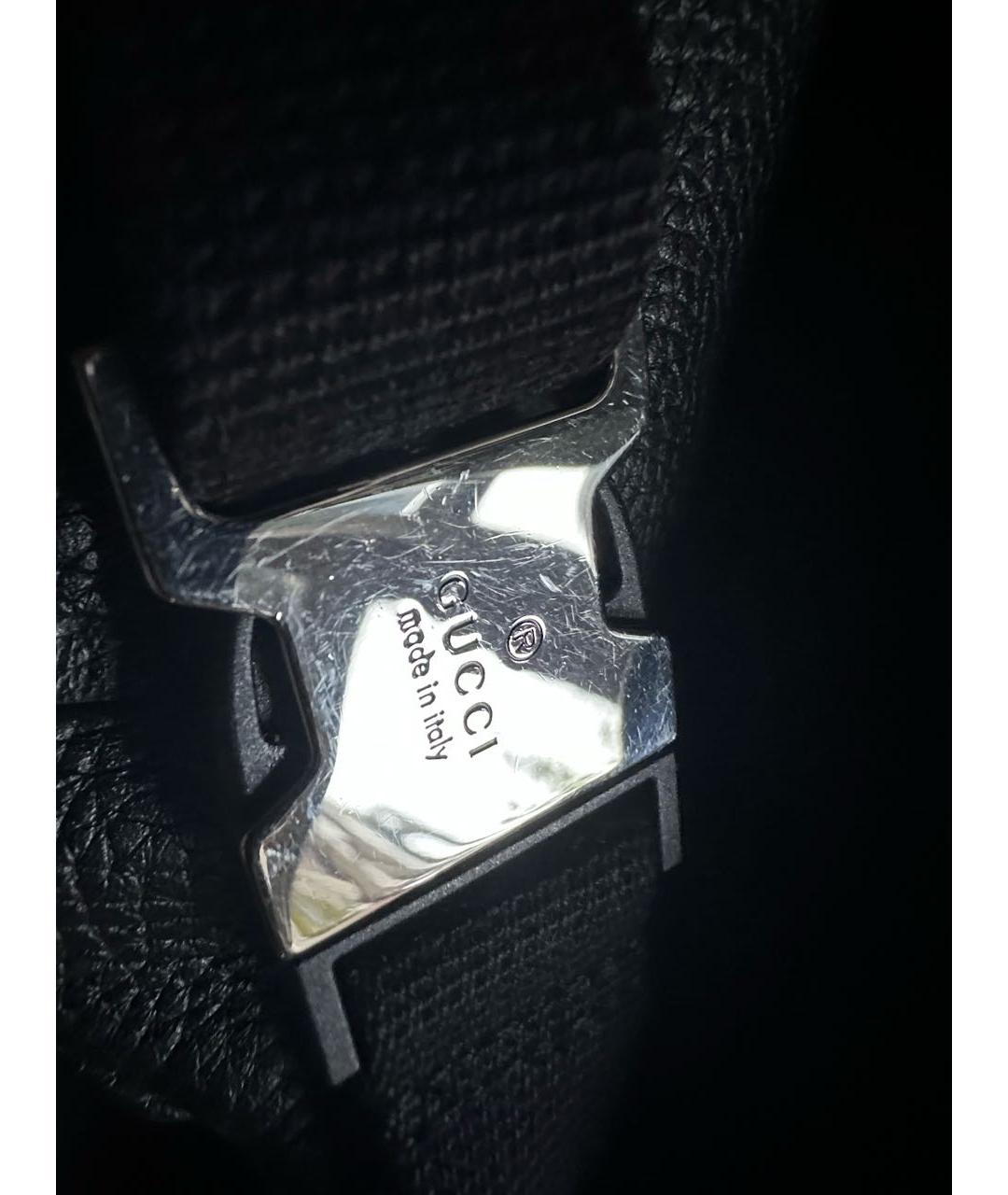 GUCCI Черная кожаная поясная сумка, фото 4