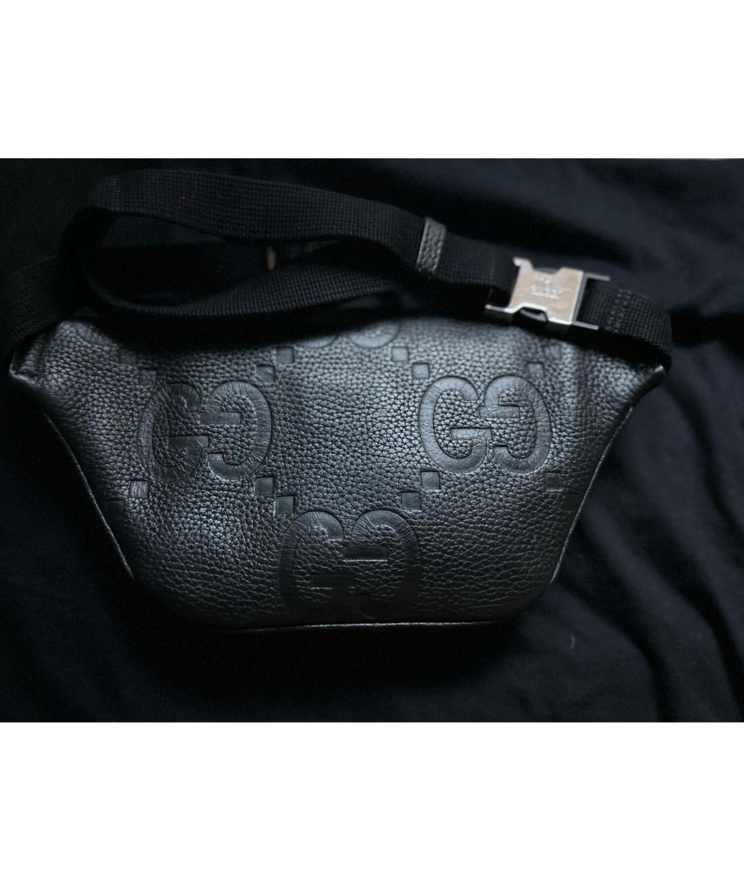 GUCCI Черная кожаная поясная сумка, фото 2