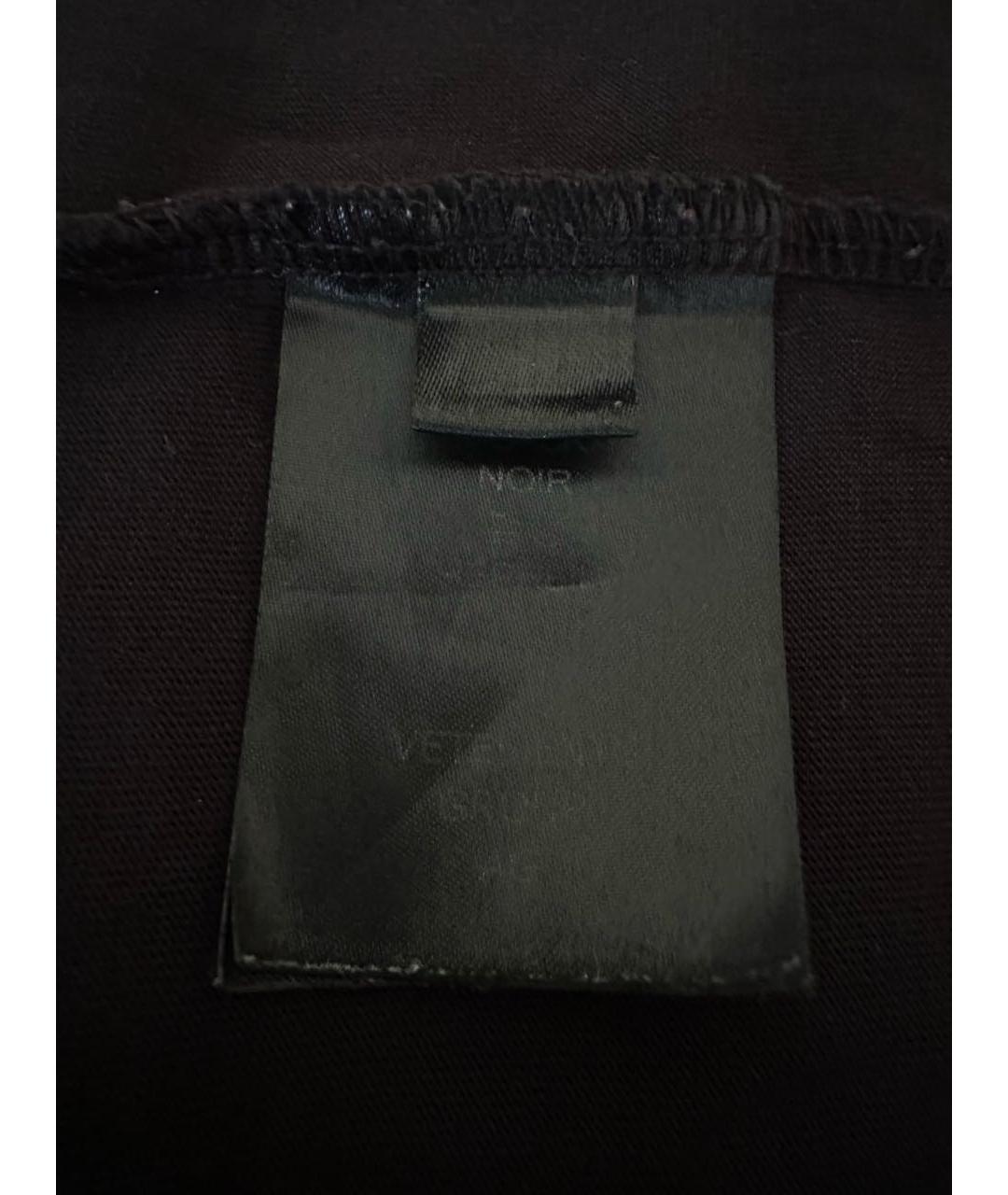 VETEMENTS Черная хлопковая футболка, фото 6