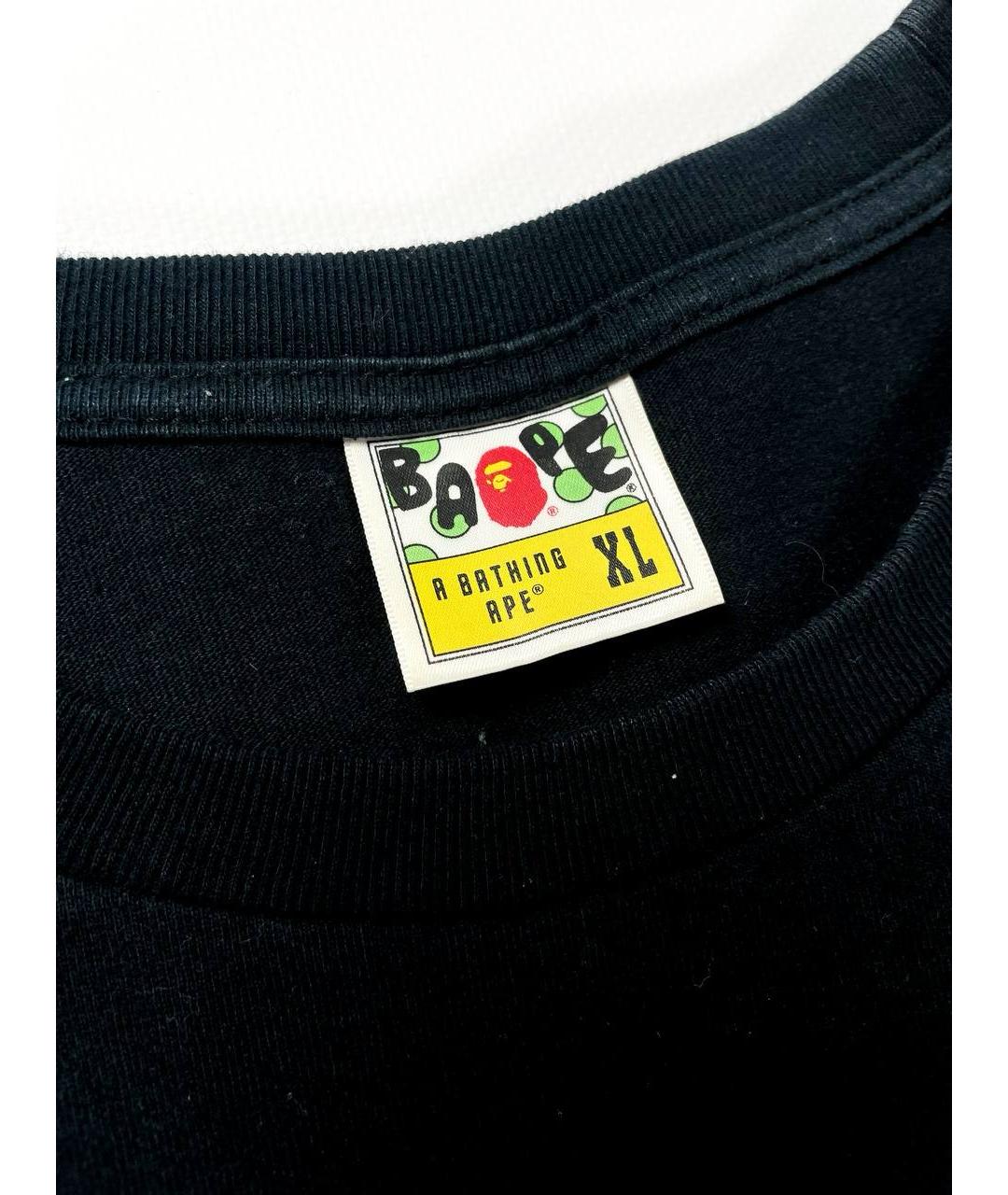 BAPE Черная хлопковая футболка, фото 3