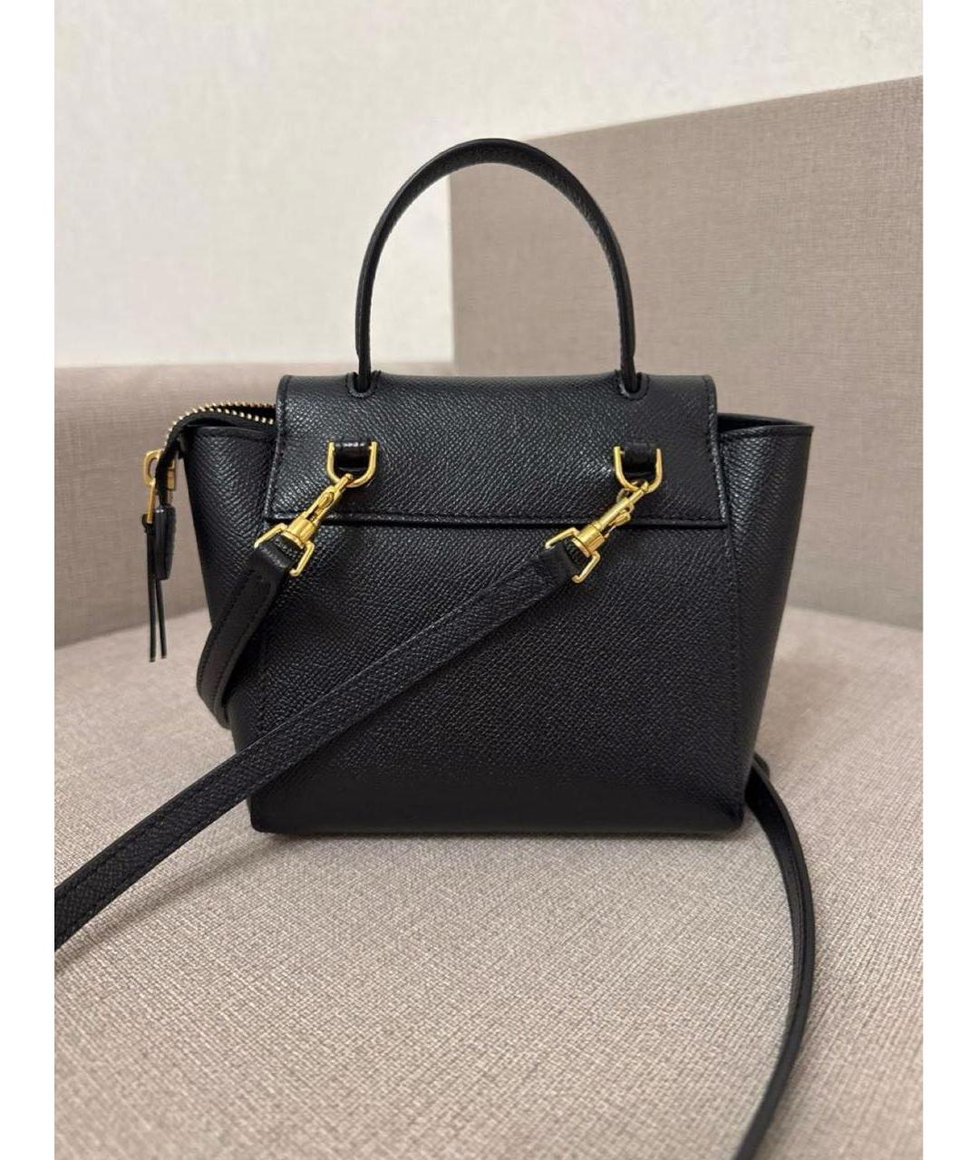 CELINE Черная кожаная сумка через плечо, фото 3
