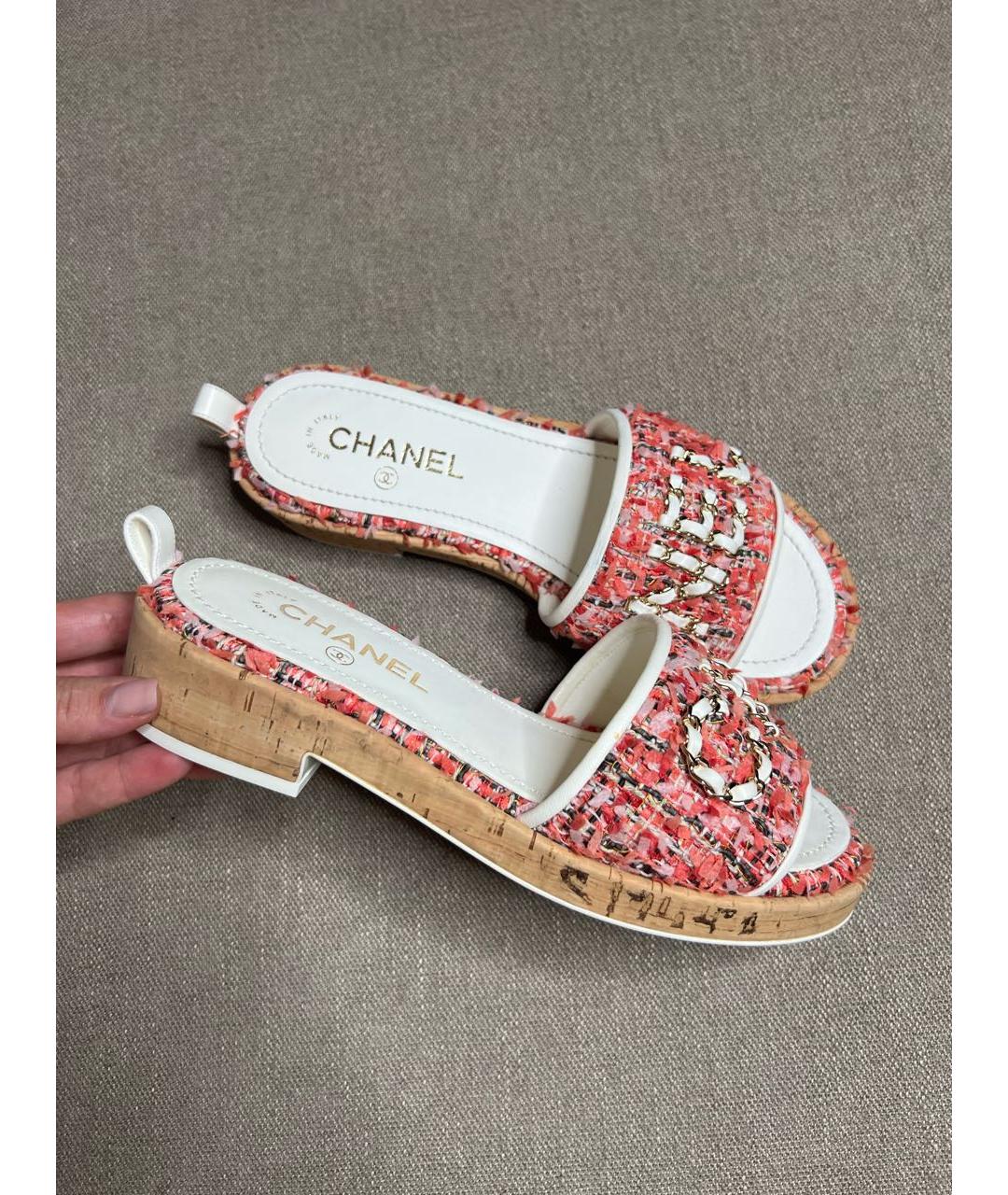 CHANEL Мульти шлепанцы, фото 9