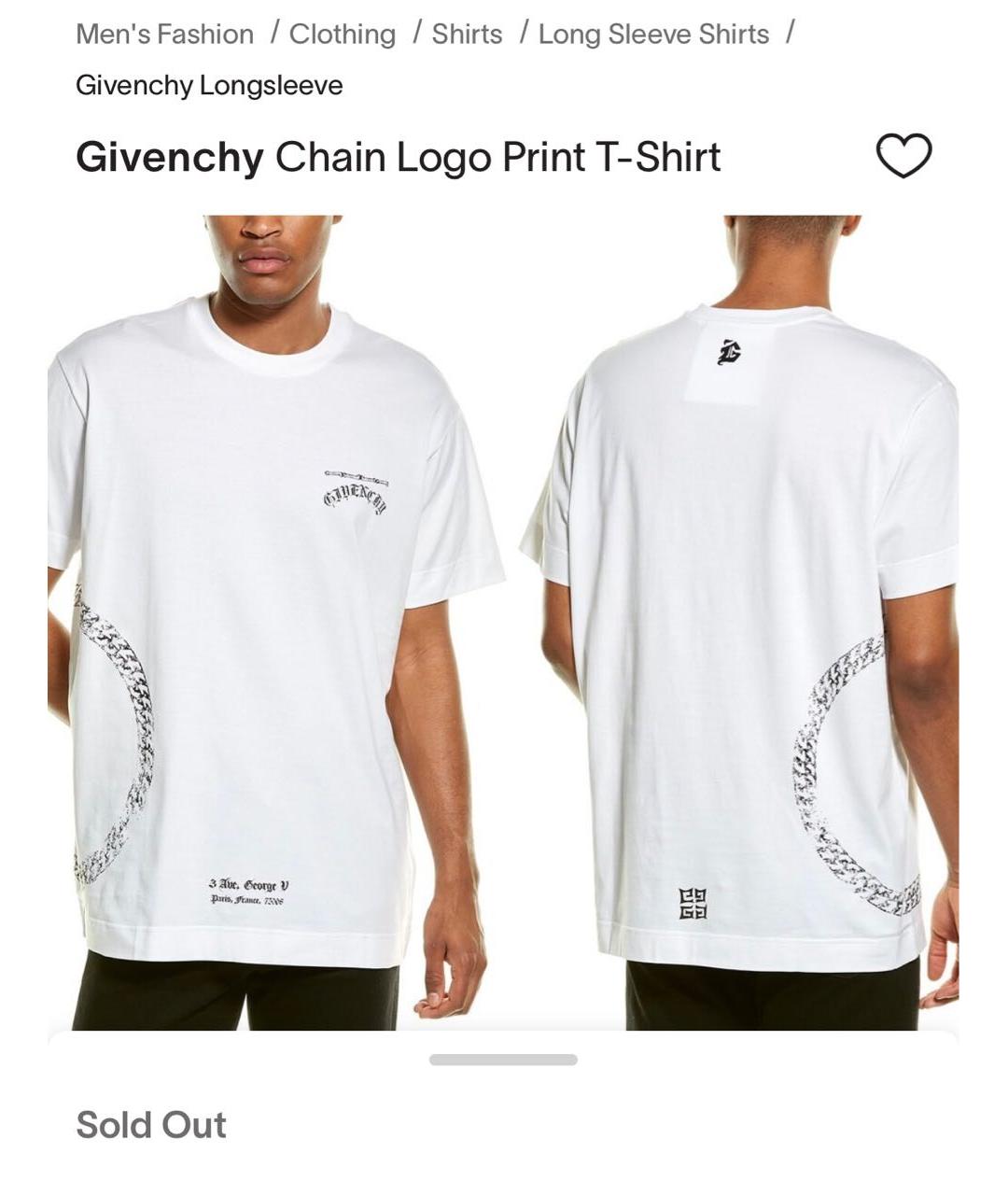 GIVENCHY Белая хлопковая футболка, фото 6