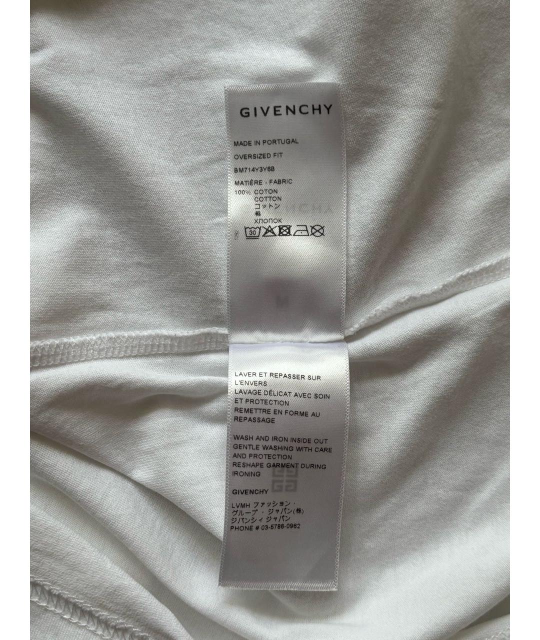 GIVENCHY Белая хлопковая футболка, фото 7