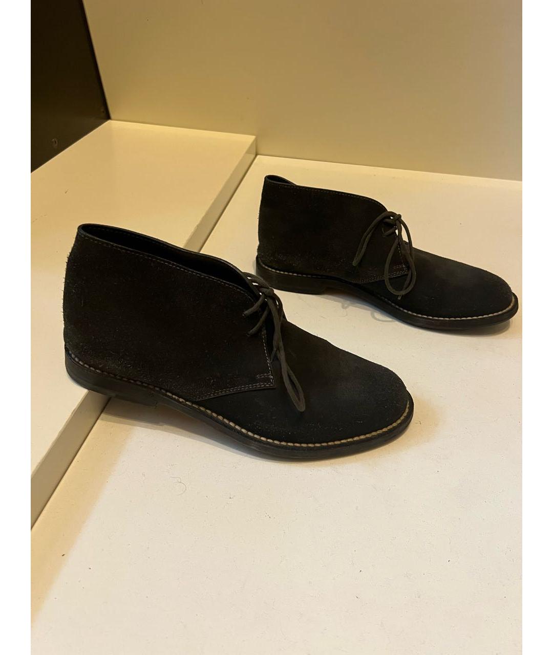 BOTTEGA VENETA Серые замшевые ботинки, фото 8