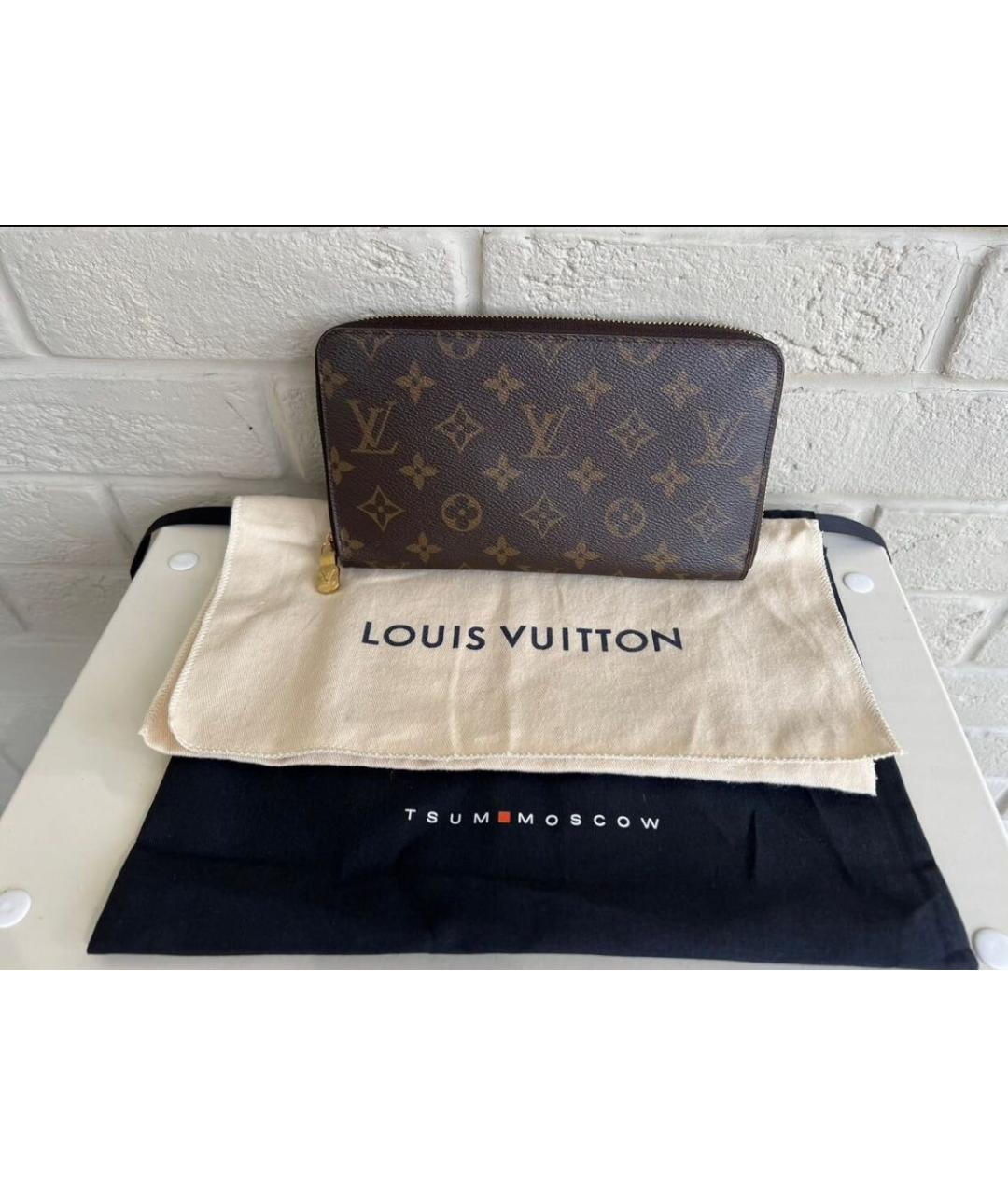 LOUIS VUITTON Коричневый кошелек, фото 9