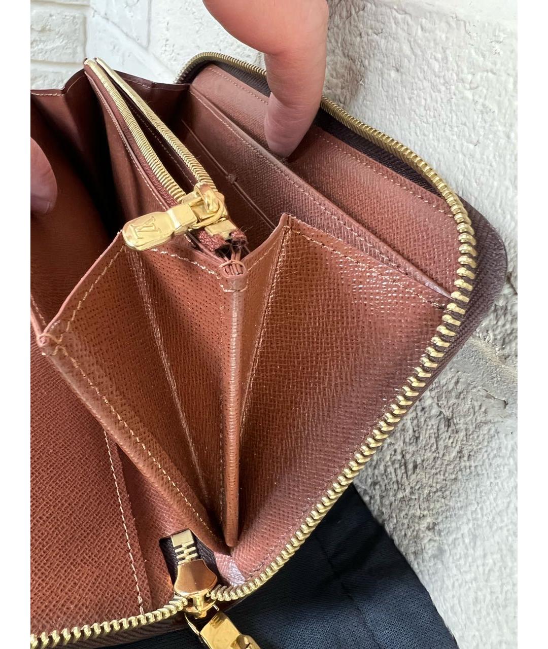 LOUIS VUITTON Коричневый кошелек, фото 8