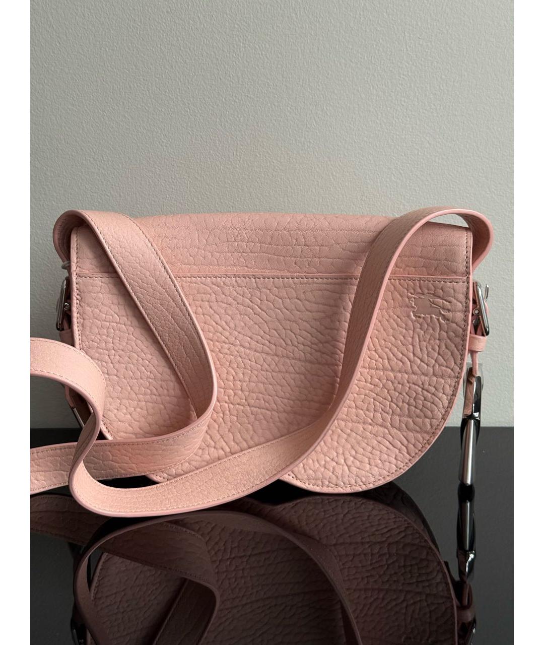 BURBERRY Розовая кожаная сумка через плечо, фото 3