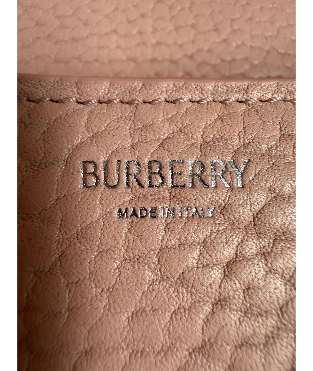 BURBERRY Розовая кожаная сумка через плечо, фото 8