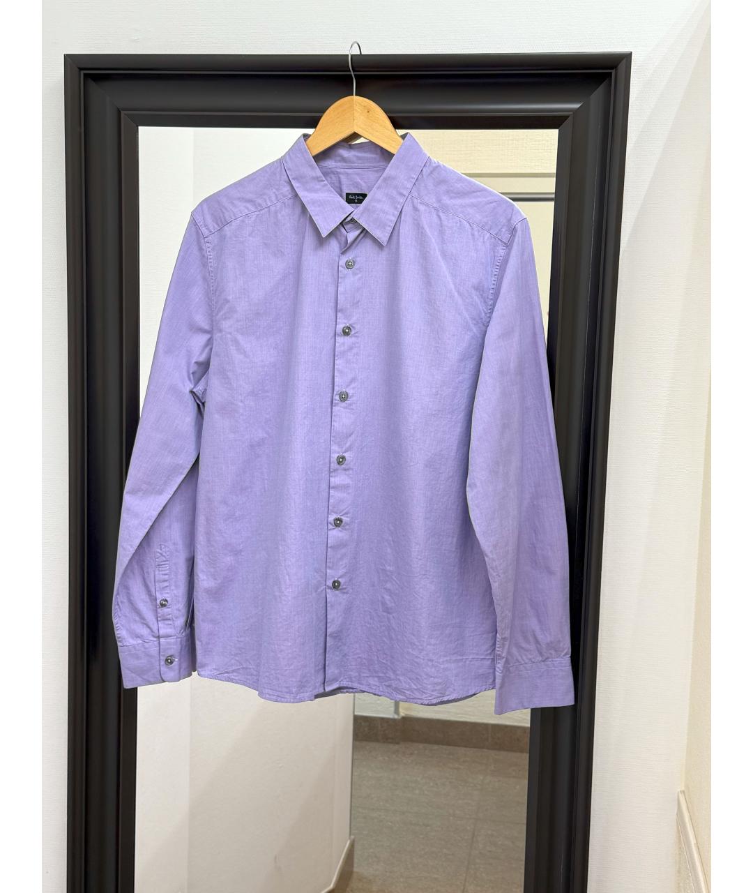 PAUL SMITH Фиолетовая хлопковая классическая рубашка, фото 8